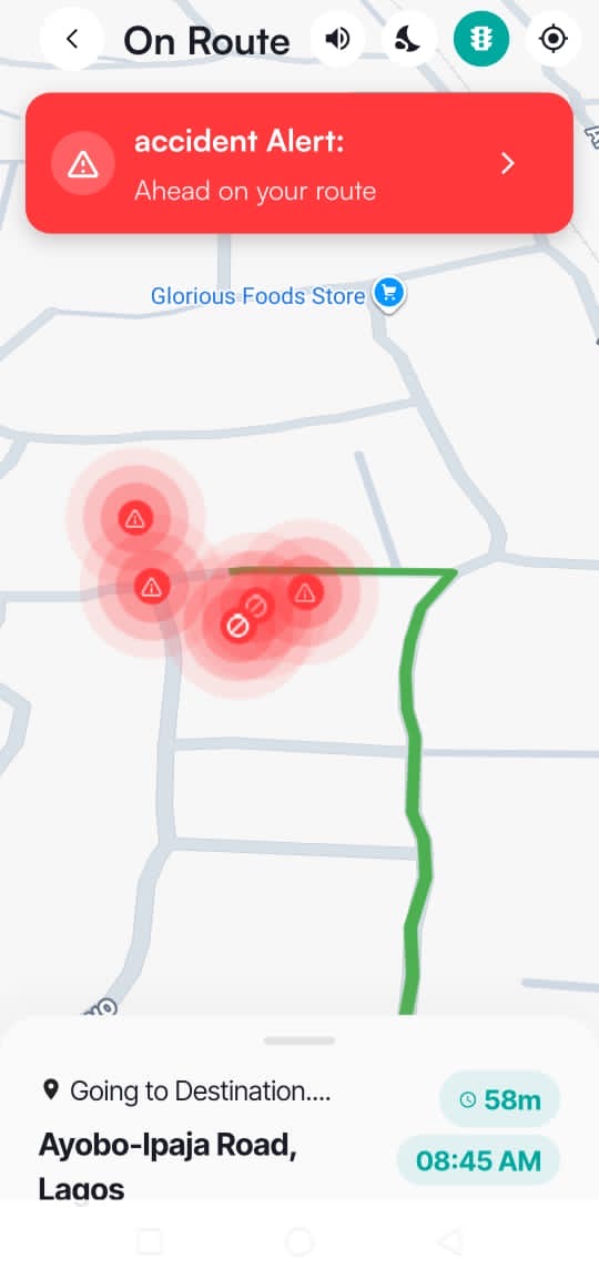 MoRoute route alert preview